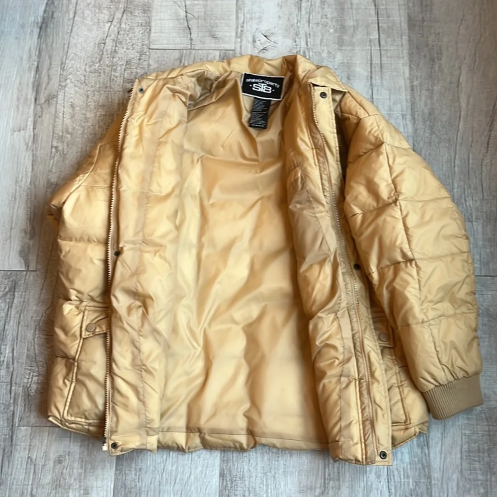 State Property Jacket Men 3X Mustard Quilted Puffer 90's‎ Rap Hip Hop